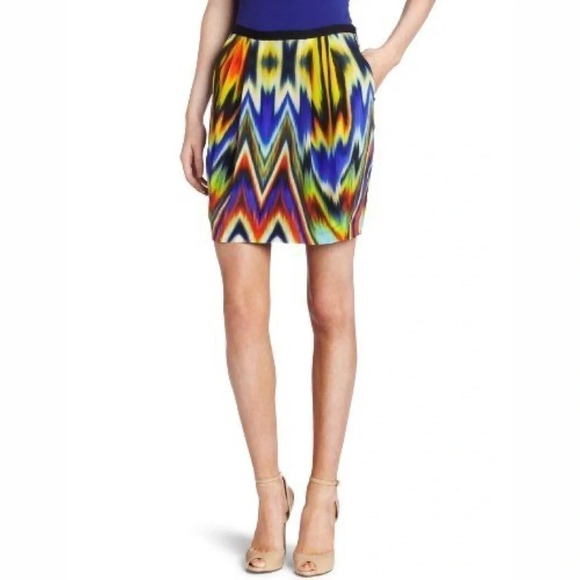 Cluny Silk Navajo Ikat Skirt 10 NWT $218 - Picture 1 of 6